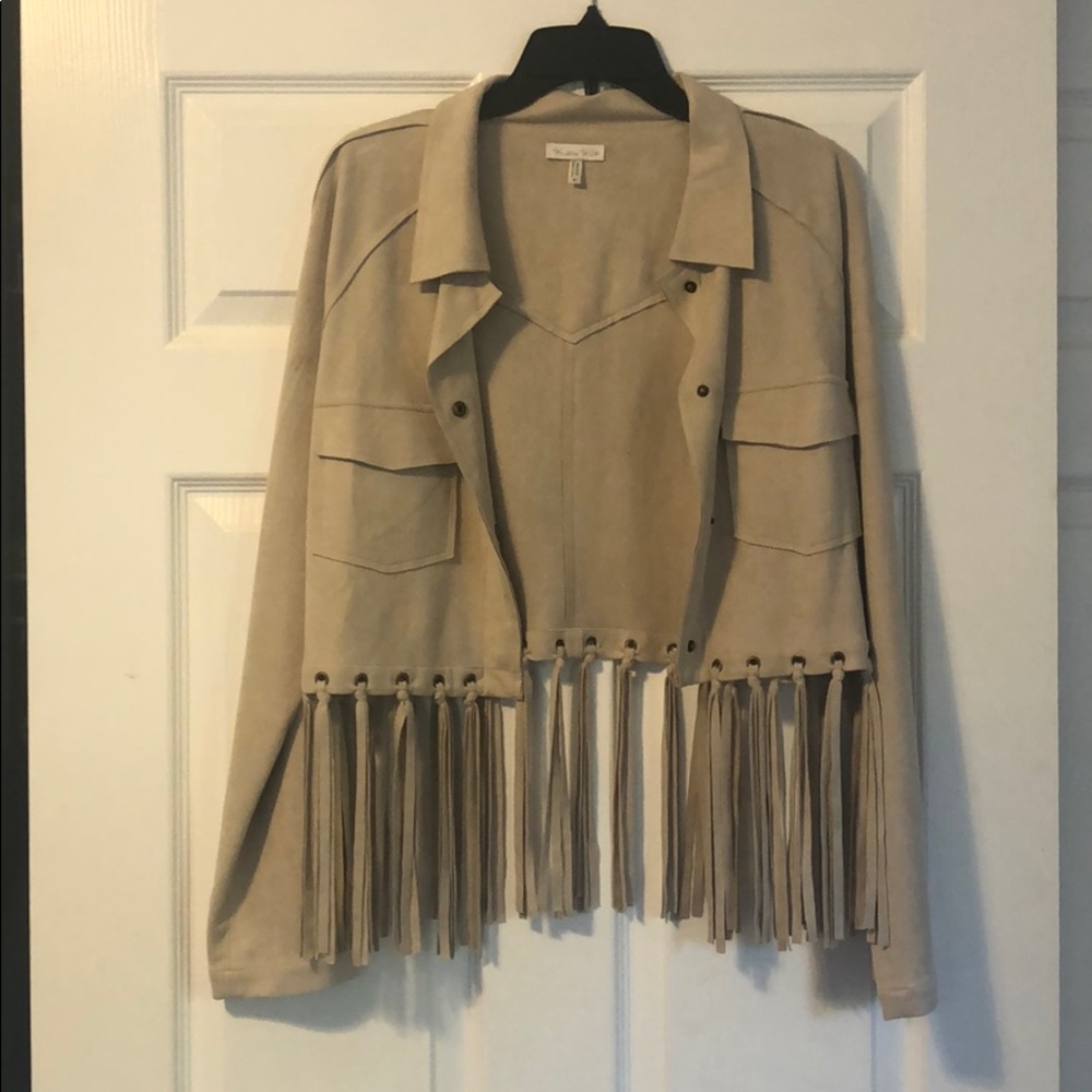 Suede fringe jacket